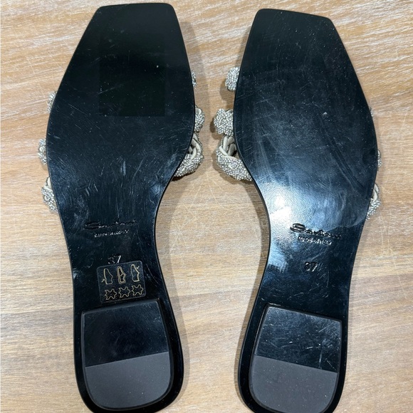 NEW! Santoni Swarovski Foster Crystal Triple Band Slide Sandal 37 - Picture 8 of 10